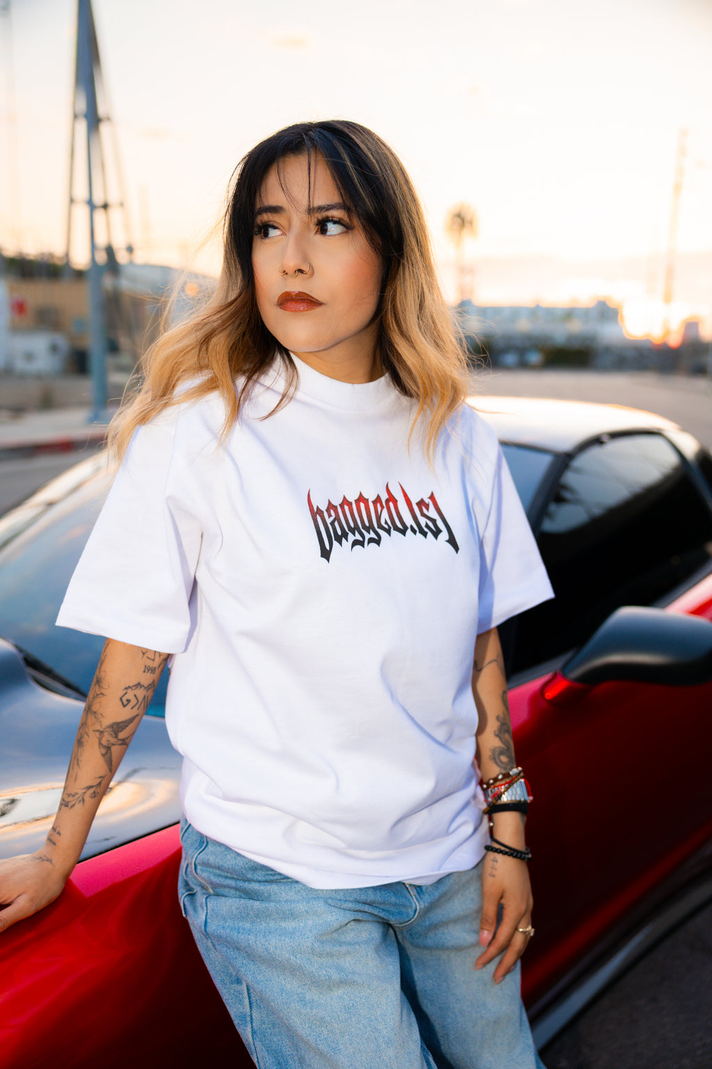 bagged ls1 white tee