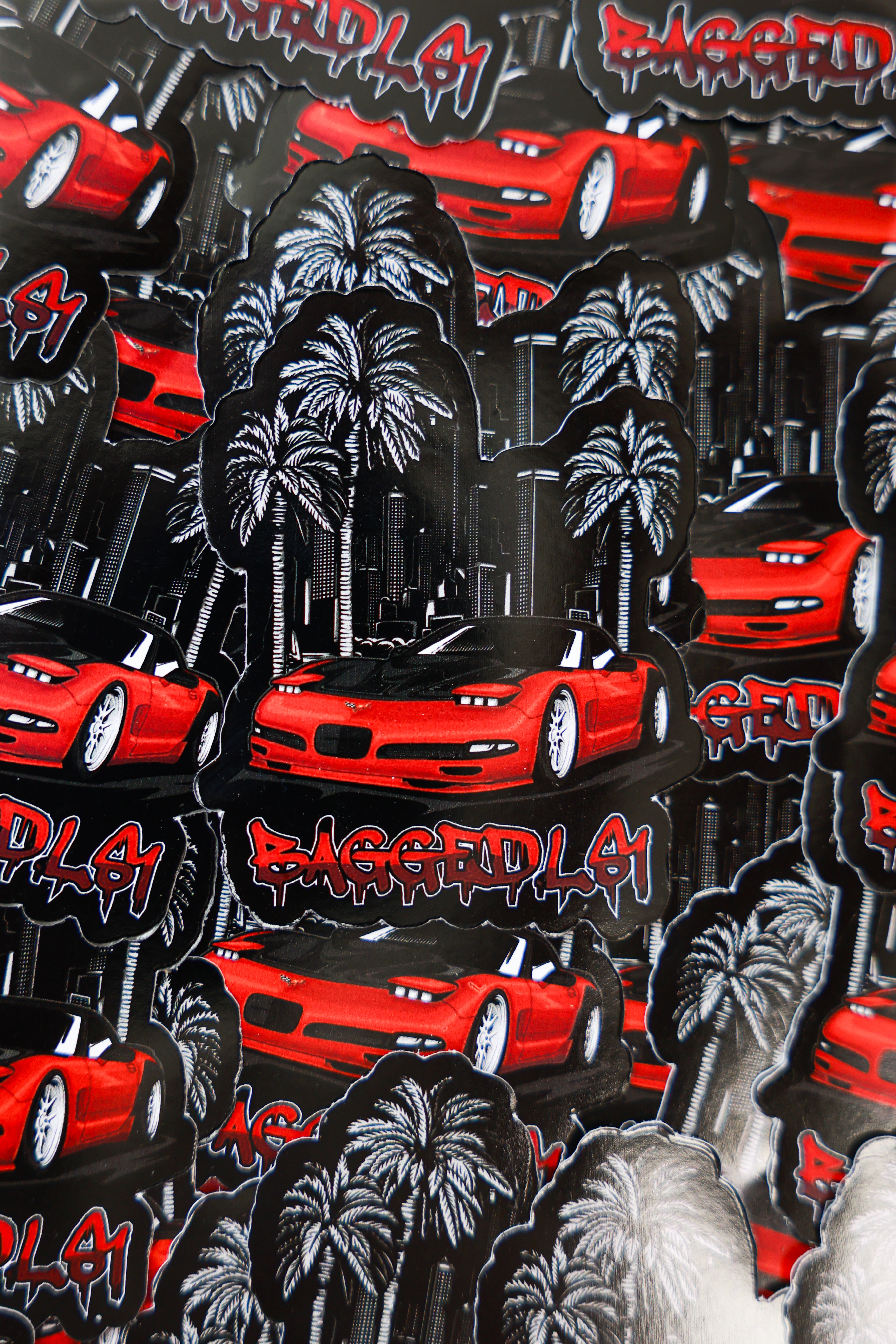 bagged LA sticker